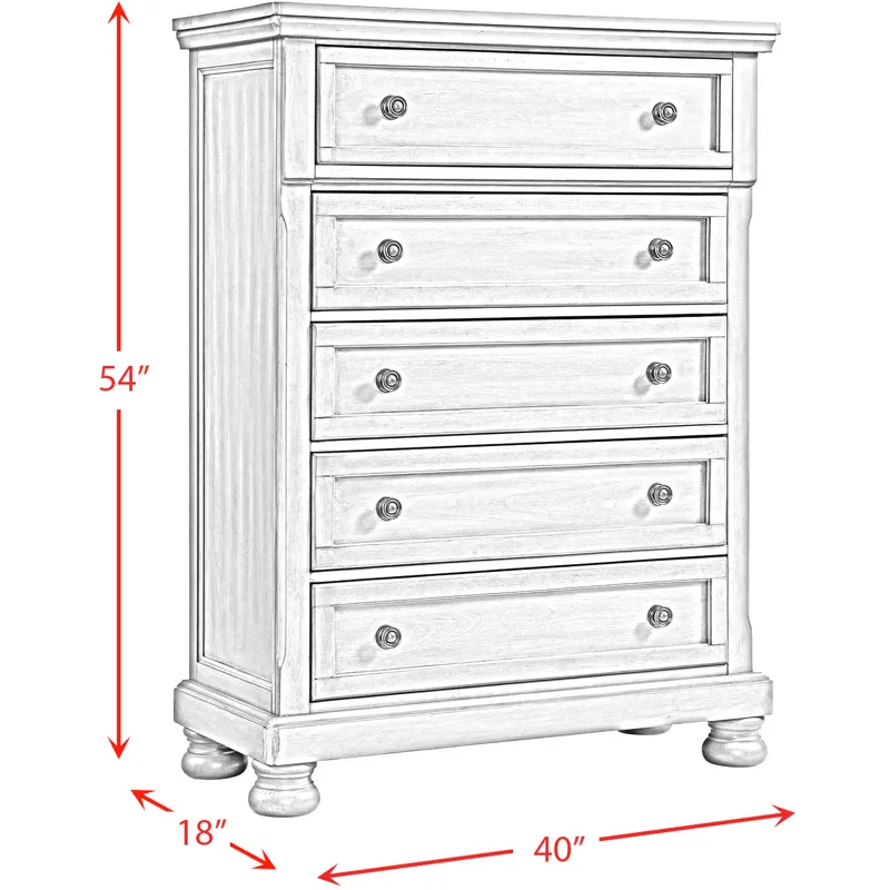 Kingston Cherry Brown 5PC Set w/Queen Storage FB Bed