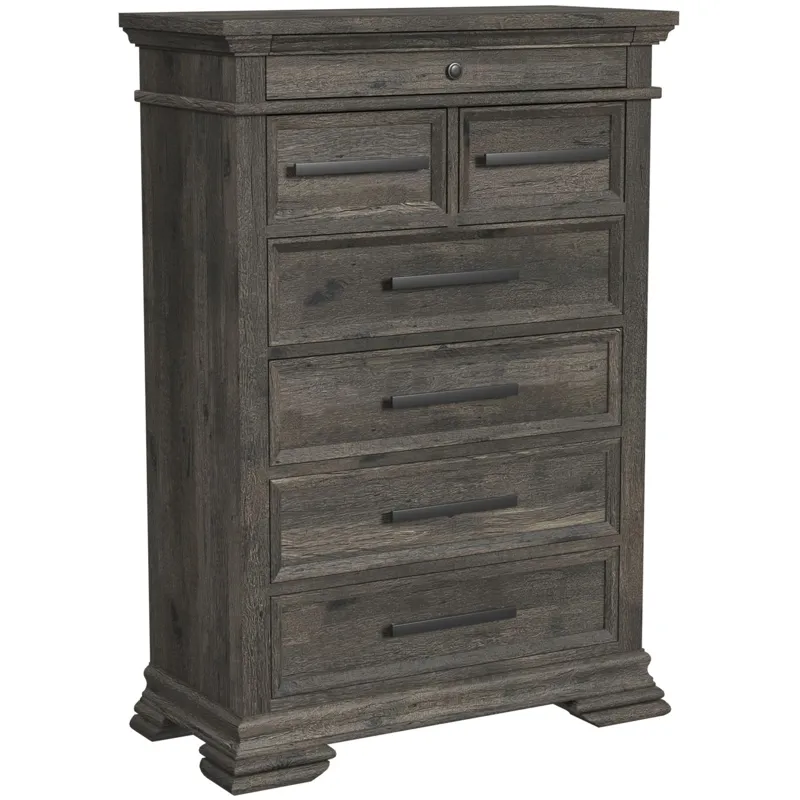 Park Ridge Charcoal 4PC Set w/Queen Panel Bed & CH