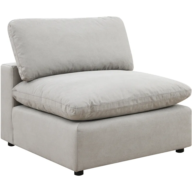 Cloud 9 Flex Dove 4PC Sectional & Ottoman