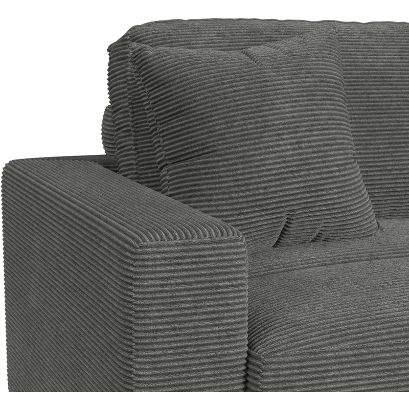 Arizona Steno Charcoal Sectional 6PC Set