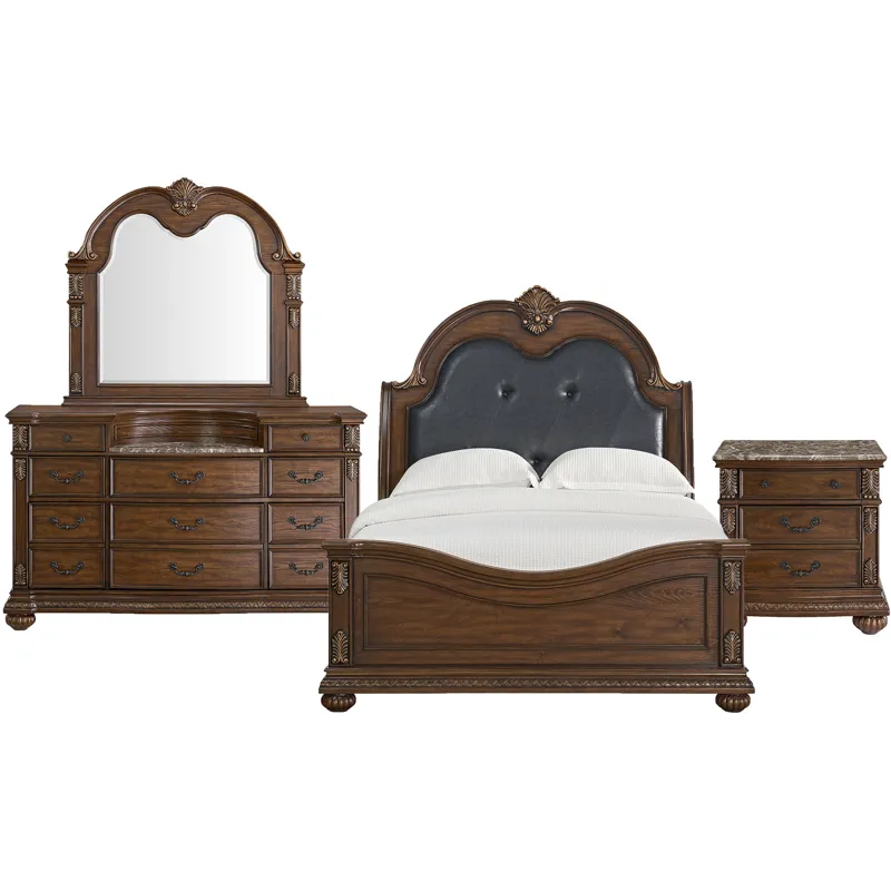 Cadenza Brown (BAC) 4PC Queen Set w/NS