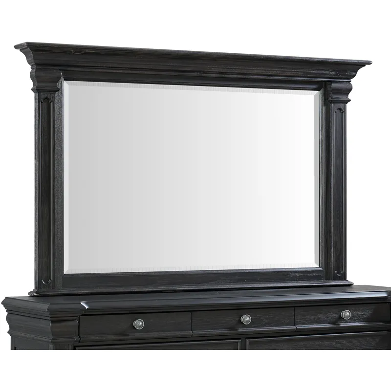 Kings Court Black 4PC Set w/Queen Bed and NS