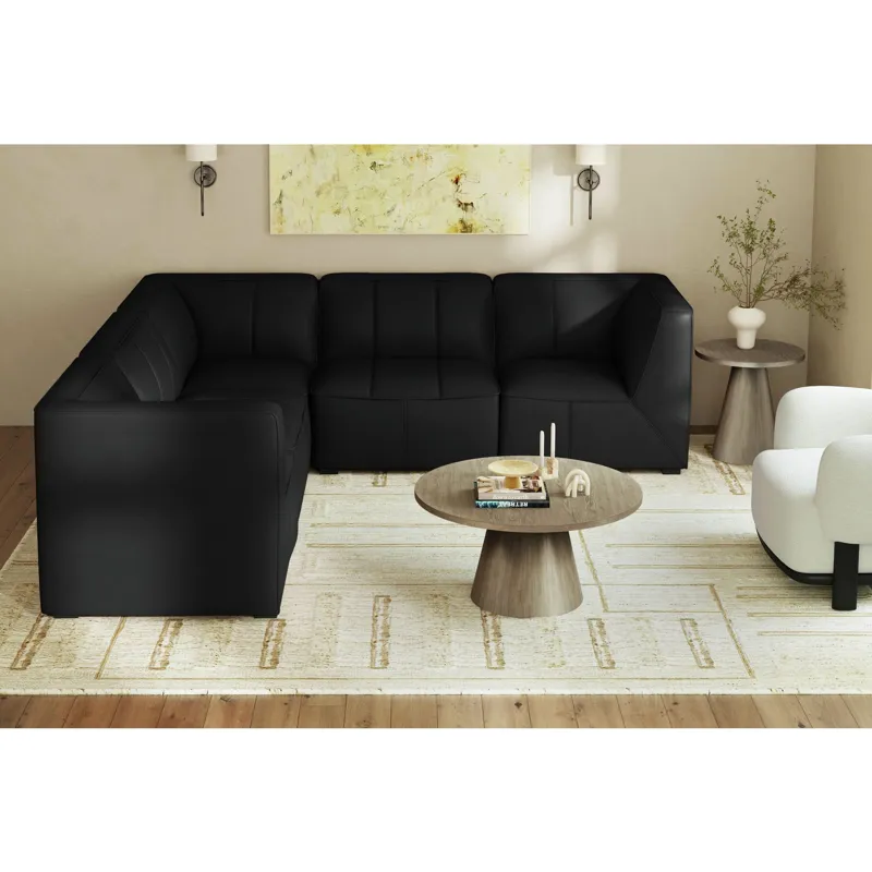 Blake Pebble Black Sectional 5PC Set