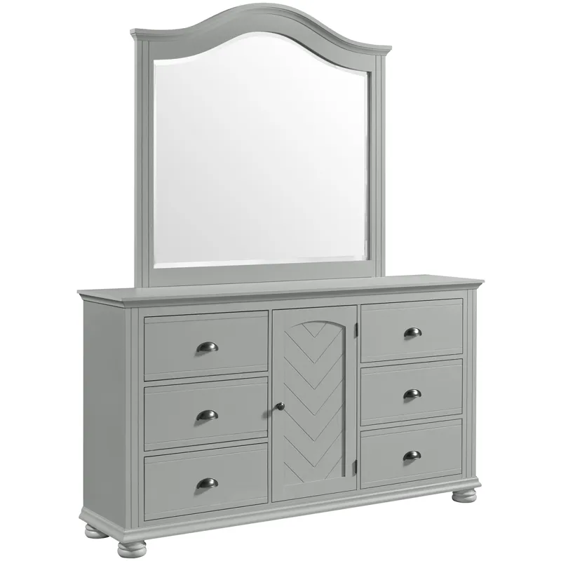 Kona Grey 4PC Set w/Queen Panel Bed & CH