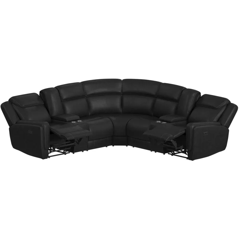 Hornet Simba Black Sectional 3PC Set - (2)P