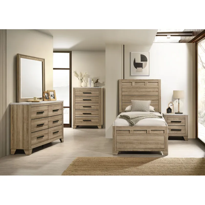 Caro Twin Bed in Natural