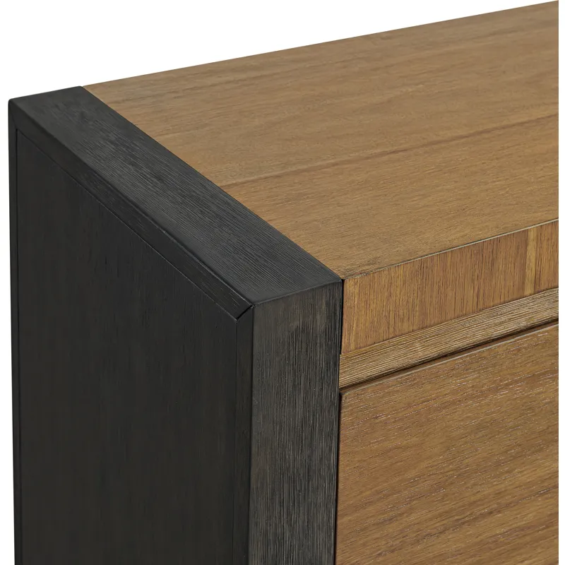 Breckenridge Oak/Black 3PC Set w/Queen Bed