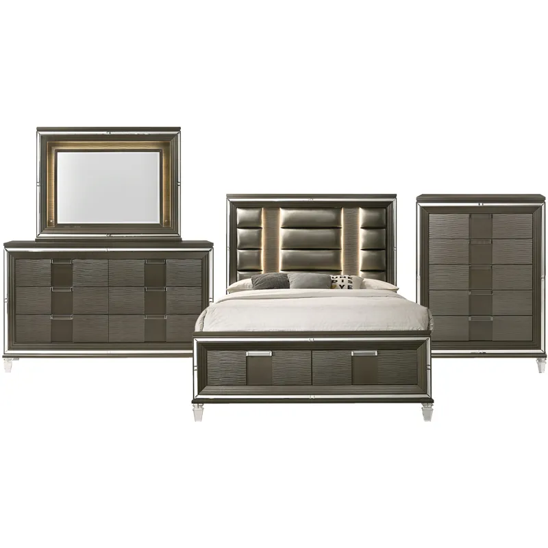Twenty Nine Copper 4PC Set w/Queen Bed with CH