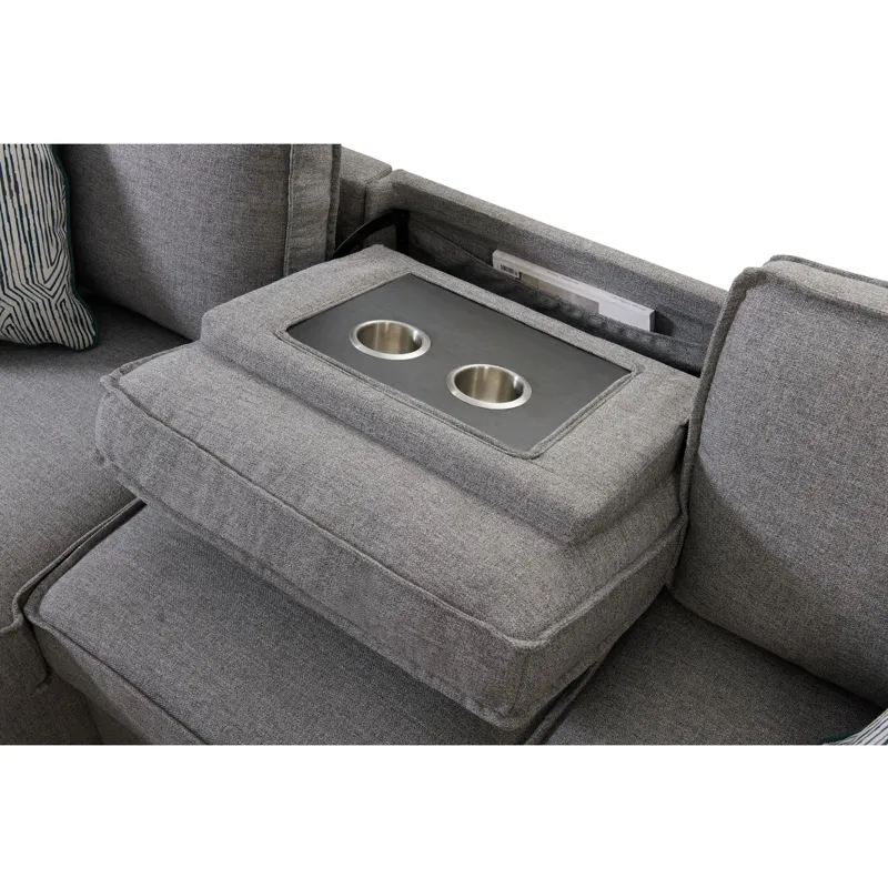 Caracas Palmer Grey 2PC Sectional