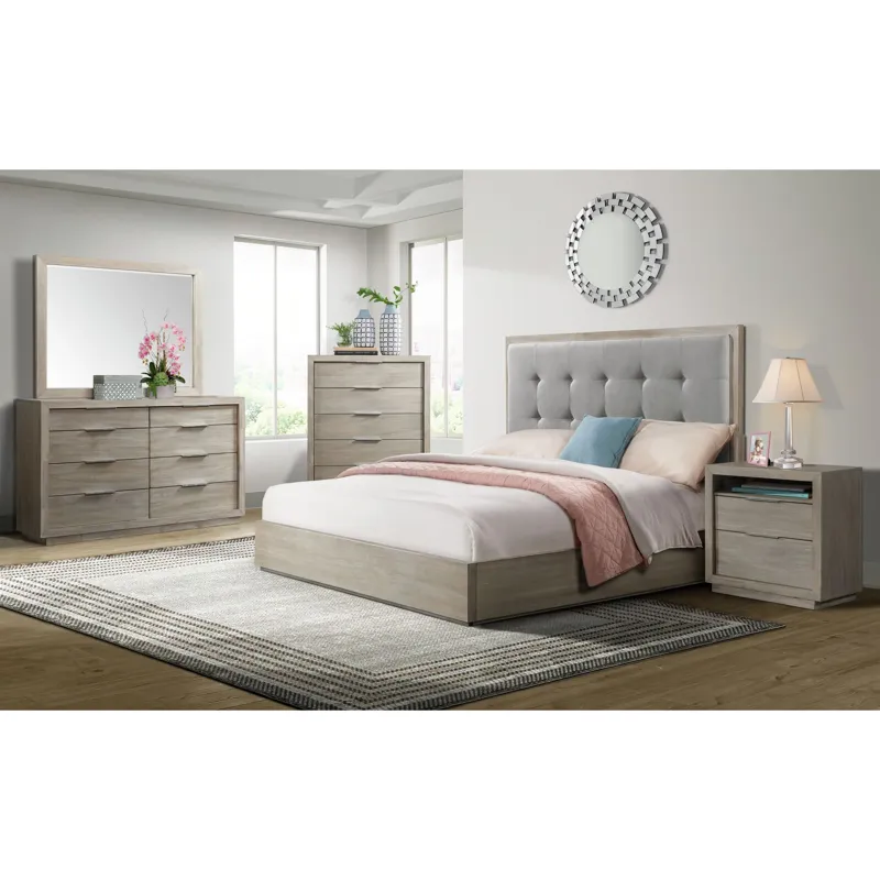 Arcadia Grey 5PC Set w/Queen Bed