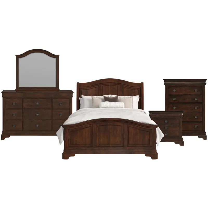 Cameron Cherry 5PC Set w/Queen Bed
