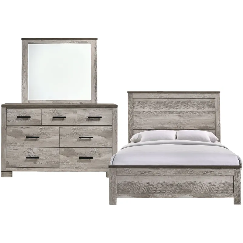 Millers Cove Grey 3PC Set w/Queen Bed