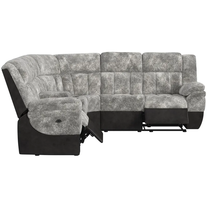 Santorini Dillon/Shire Grey Sectional 6PC Set w/Power- 2P