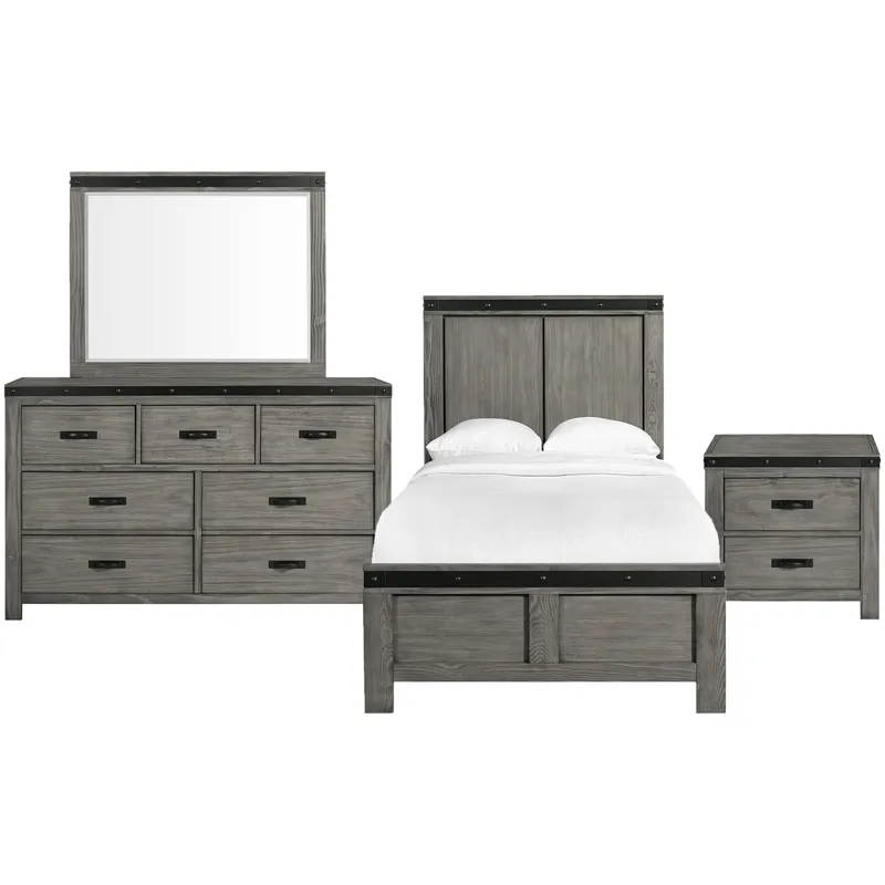 Wade Grey 4PC Twin Set