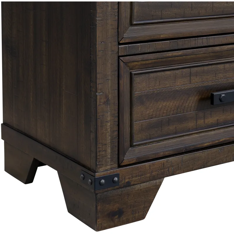Colorado City Charcoal 4PC Set w/Queen Bed & NS