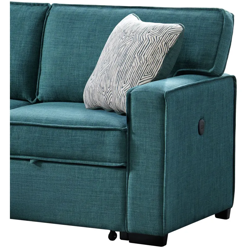 Caracas Palmer Teal 2PC Sectional