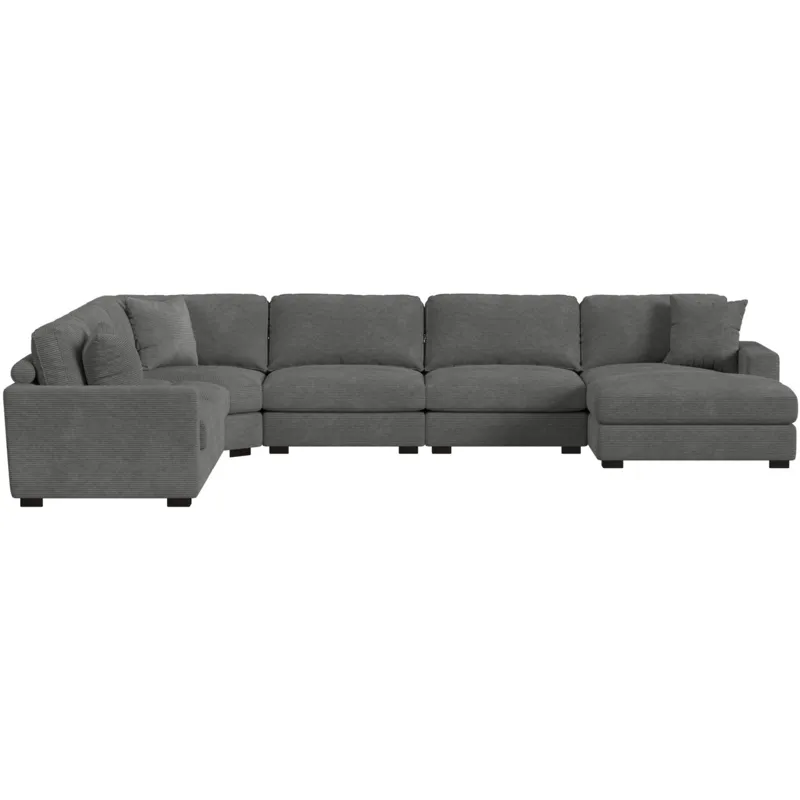 Arizona Steno Charcoal Sectional 6PC Set