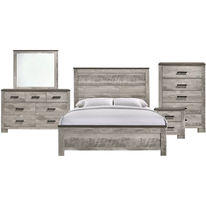 Millers Cove Grey 5PC Set w/ Queen Bed