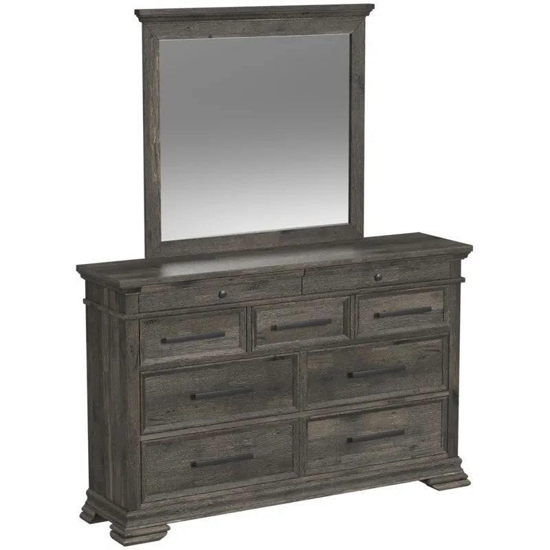 Park Ridge Charcoal 3PC Set w/Queen Panel Bed