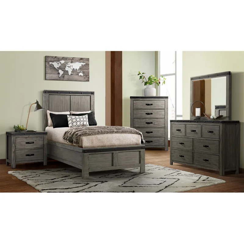 Wade Grey 4PC Twin Set
