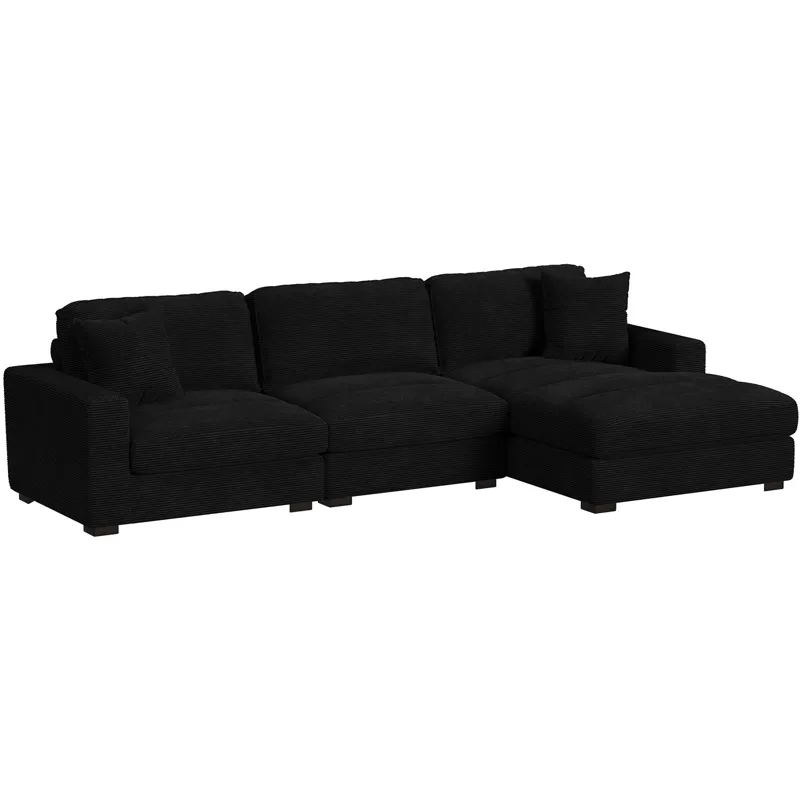 Arizona Steno Black Sectional 3PC Set