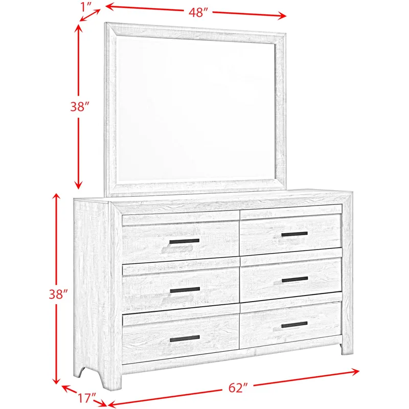 Eleanor White 3PC Set w/Queen Bed