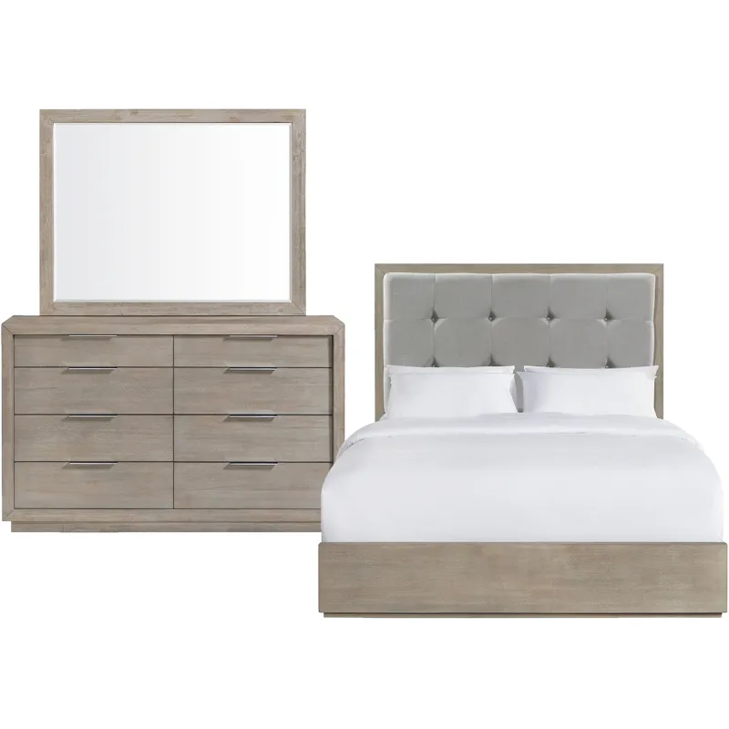Arcadia Grey 3PC Set w/Queen Bed