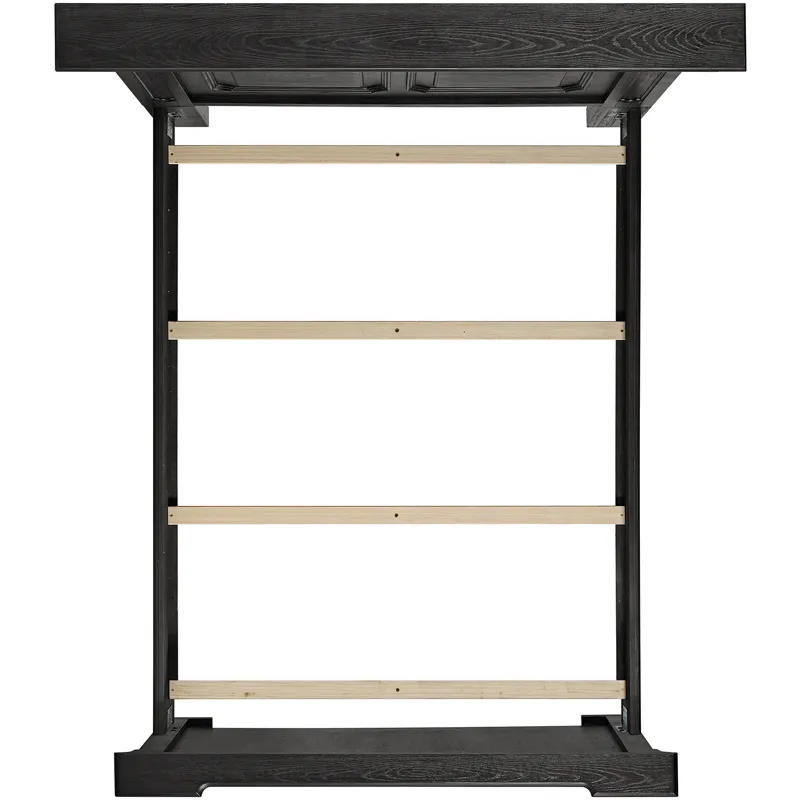 Kings Court Black 4PC Set w/Queen Bed and NS