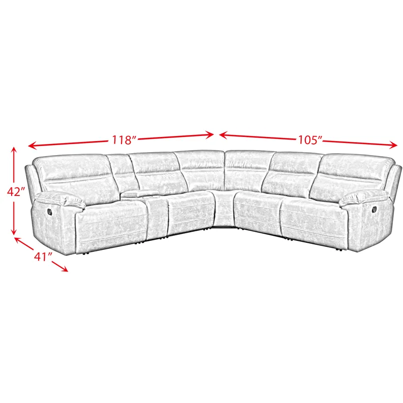 Camaro Nugget Grey Sectional 6PC Set