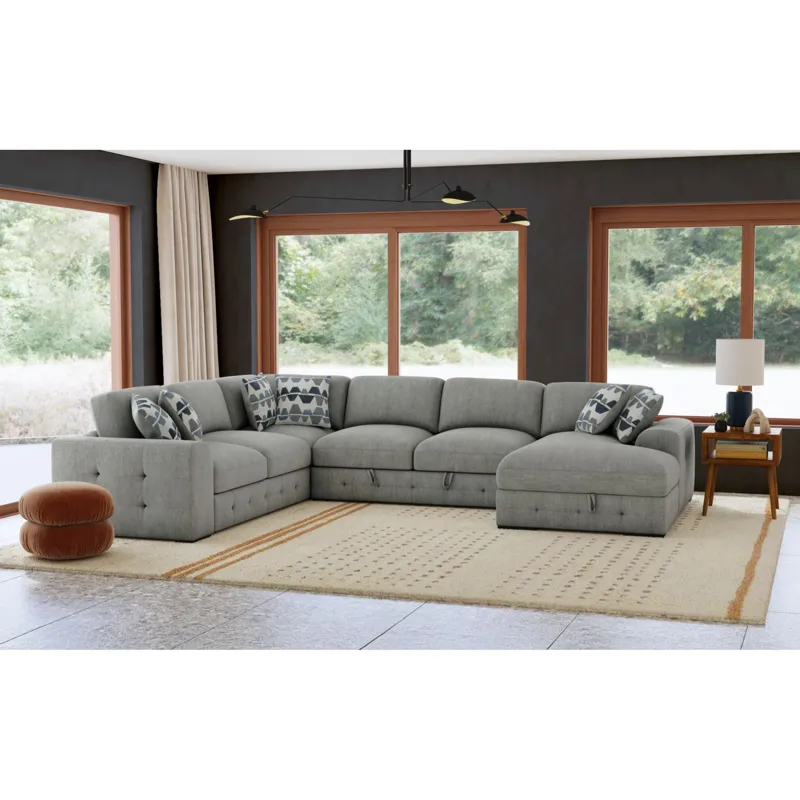 Kirkland Spark Grey Sectional 3PC Set