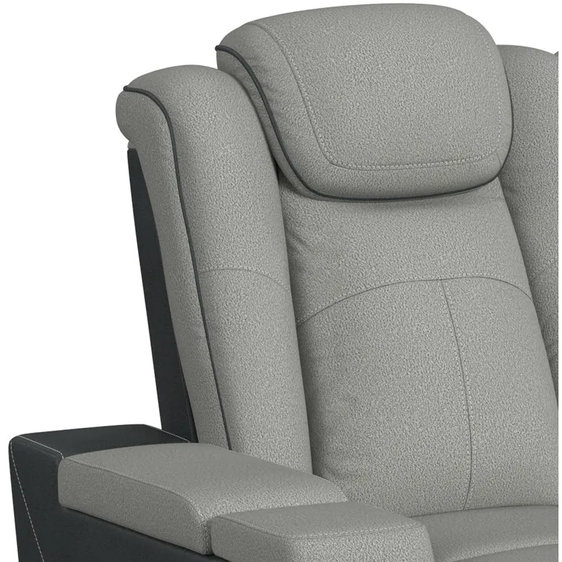 Lantana Rocky Cement/CharcoalSectional 6PC Set w/Chaise and DDT - (3)P2