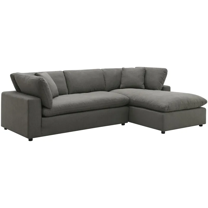 Cloud 9 Garrison Charcoal 2PC Sectional