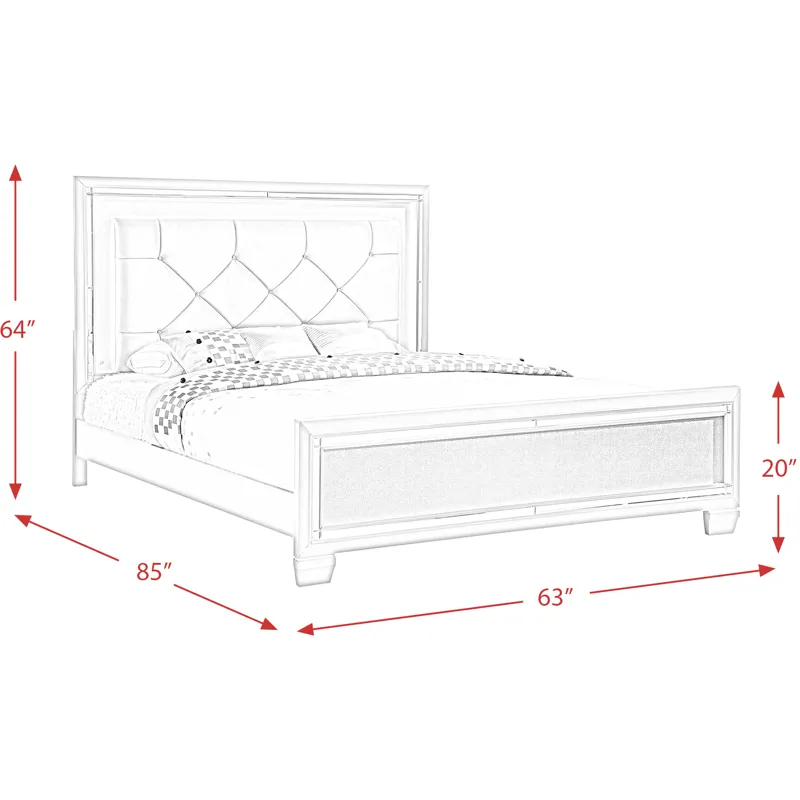 Platinum Champagne 4PC Set w/Queen Bed & CH