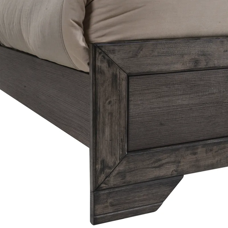 Nathan Grey Oak 4PC Queen Set w/CH