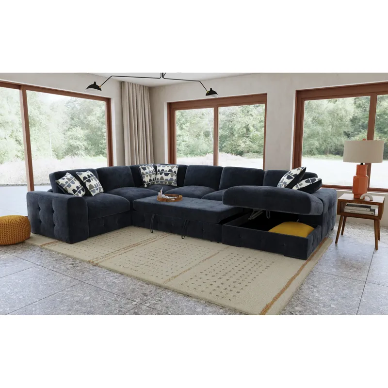 Kirkland Spark Navy Sectional 3PC Set
