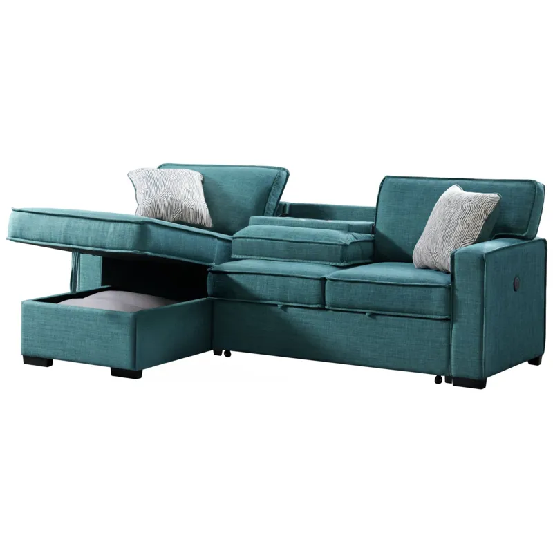 Caracas Palmer Teal 2PC Sectional