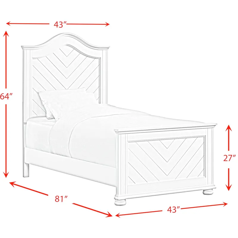 Kona White 4PC Twin Set