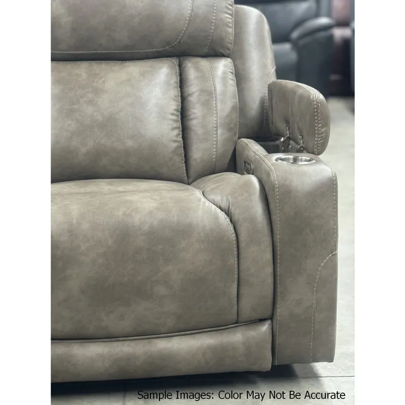 Phantom Leather Gel Grey Sectional 7PC Set- 3PP