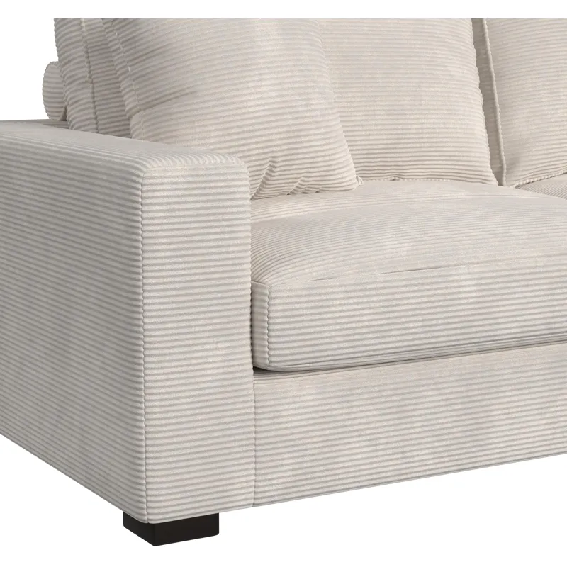 Arizona Steno Beige 6PC Sectional & Ottoman