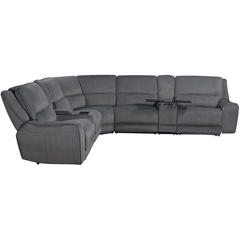 Black Hawk Power Motion 7 PC Sectional in Valeria Dolphin - (3)P2