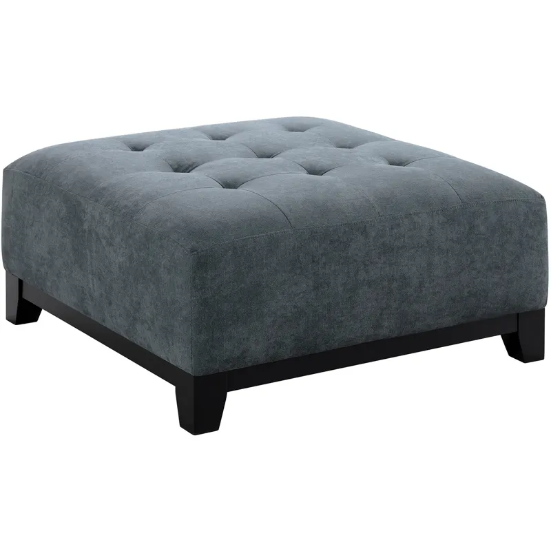Wyatt Kymberly Navy Sectional 3PC Set & Ottoman