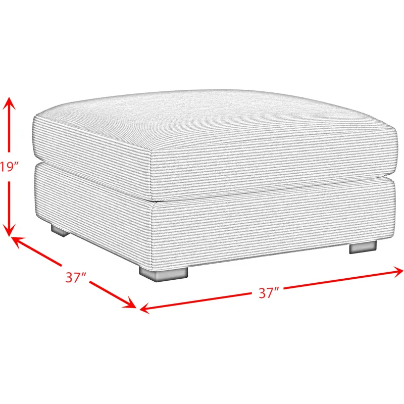 Arizona Steno Black Sectional 6PC Set & Ottoman