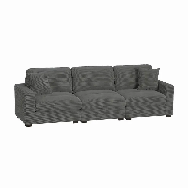 Arizona Steno Charcoal 3PC Sectional Set