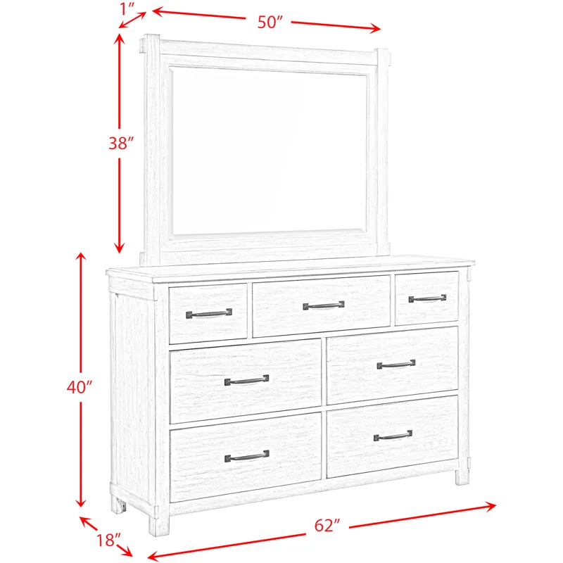 Scott White 5PC Set w/King Storage Bed