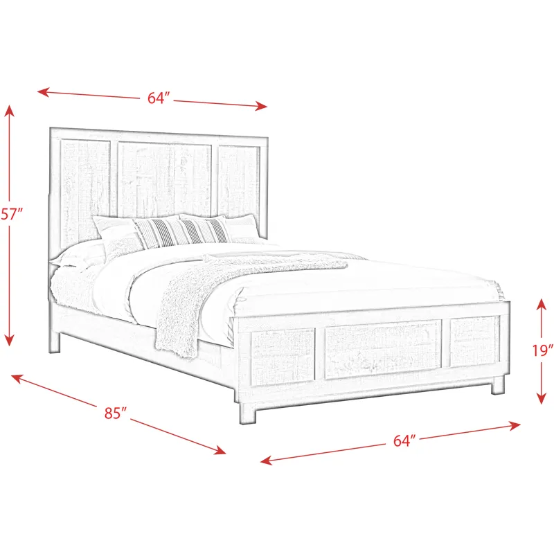 Harlington Walnut 3PC Set w/Queen Bed