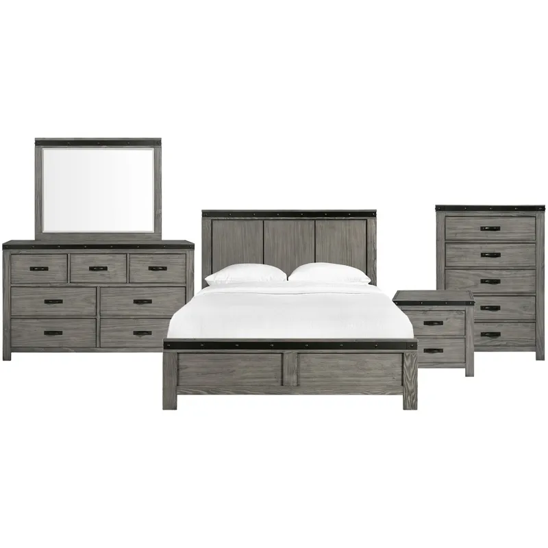 Wade Grey 5PC Queen Set