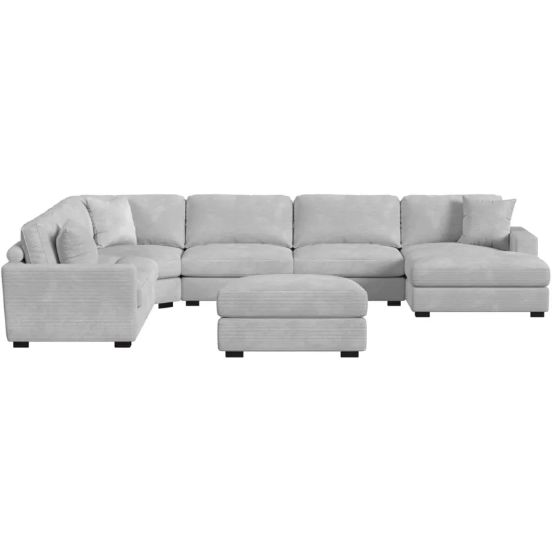 Arizona Steno Stone 6PC Sectional & Ottoman