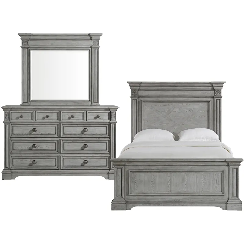 Glenmore Aged Grey 3PC Set w/Queen Bed