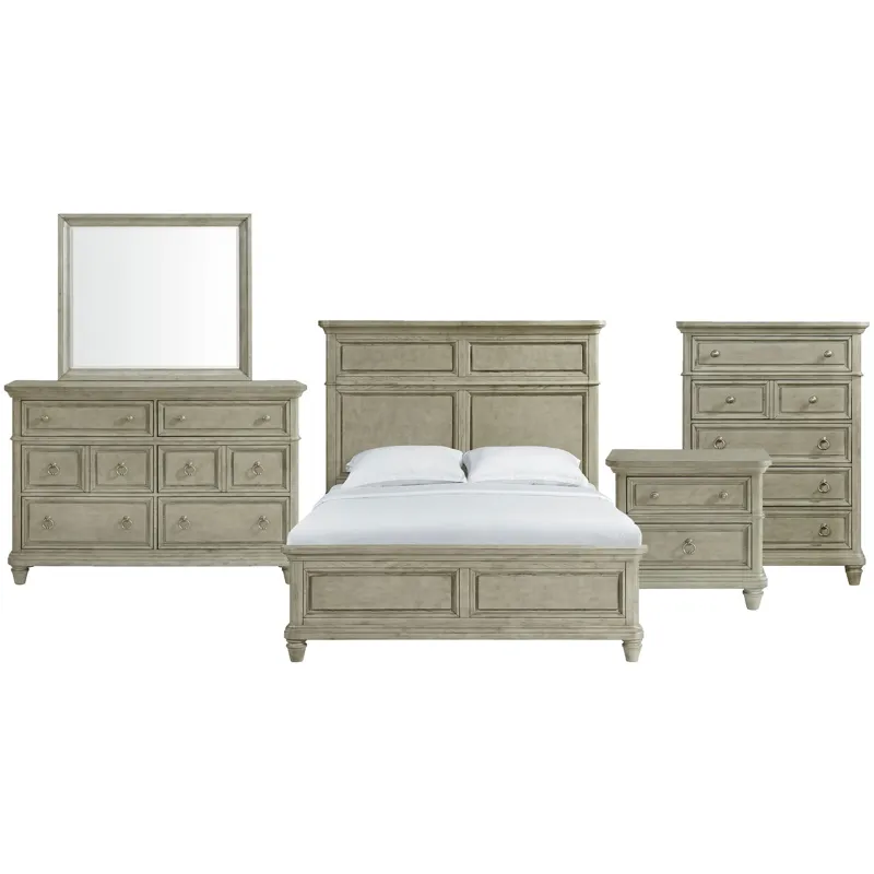 Whit-Ash Light Grey 5PC Queen Set