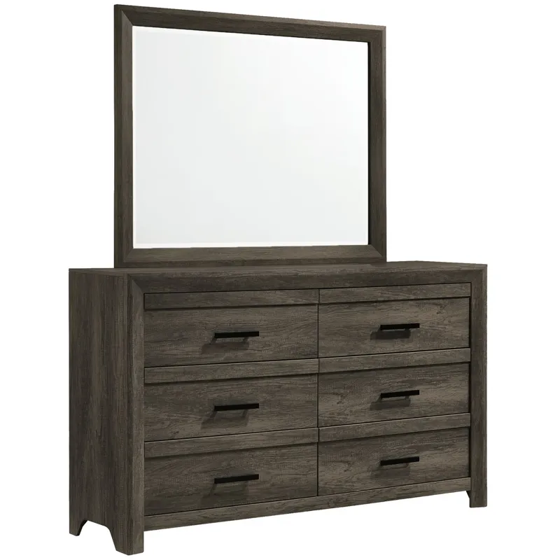 Eleanor Mocha Grey 4PC Set w/Queen Bed and CH